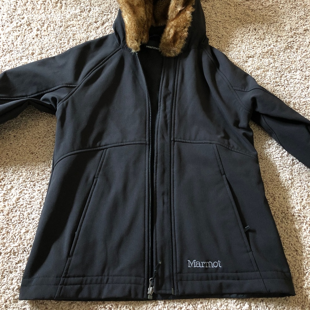 Marmot outerwear fur hood jacket
